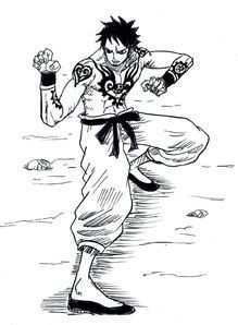 海贼王罗简笔画全身