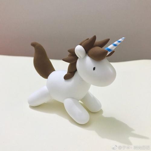 很简单的粘土独角兽玩偶制作教学
