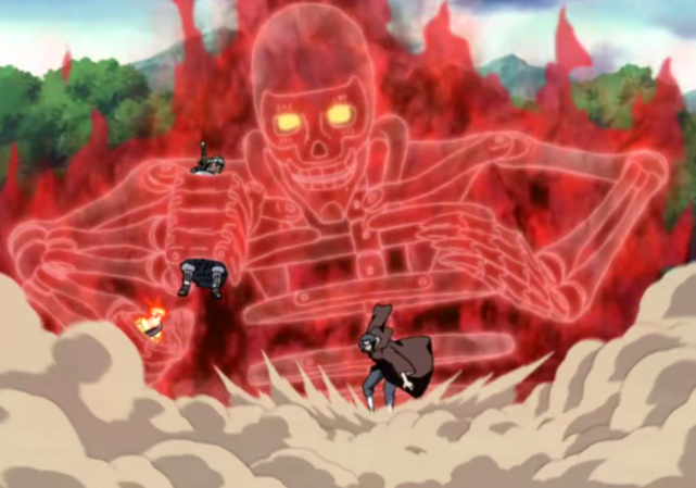 除开完全没有"身影"的须佐能乎,在《火影忍者》漫画和动画中出现过的