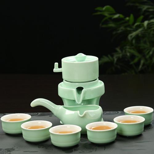 茶具陶瓷石磨茶壶半自动茶盘复古套装时来运转懒人音乐枕