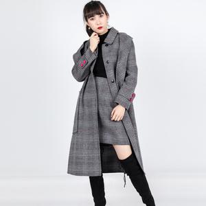 莱茨双面羊绒大衣女中长款2019秋冬赫本风宽松毛