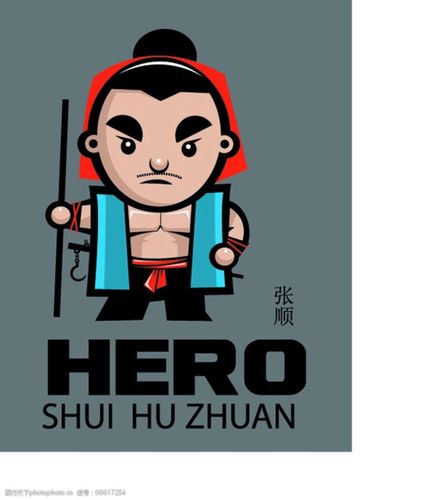 关键词:卡通水浒传 古典 卡通 四大名著 潮流 t恤图案 设计 动漫动画