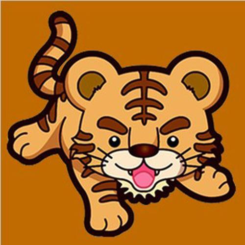 钻石画卡通人物树脂方钻满钻十字绣贴钻石绣贴画全贴十二生肖虎