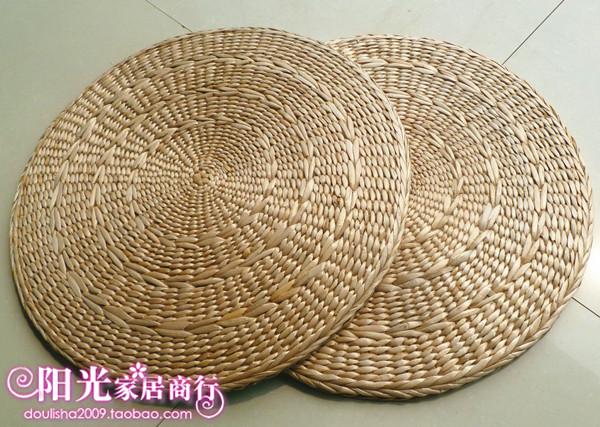 冬暖夏凉透气蒲草手工编织四季蒲团坐垫 夏天沙发汽车餐椅垫子