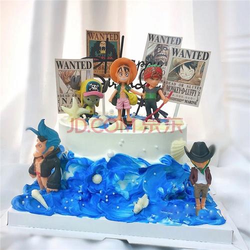 乐惜网红海贼王生日蛋糕儿童动漫航海王路飞北京上海广州深圳杭州重庆