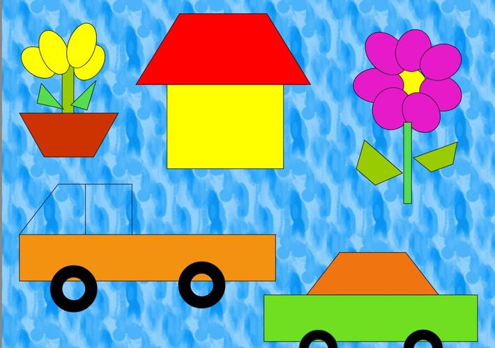 小朋友们,请你数一数图片中的形状有多少个呢?