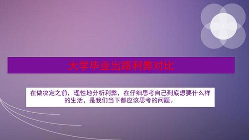 大学毕业出路利弊对比ppt