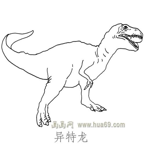 儿童简笔画恐龙异特龙