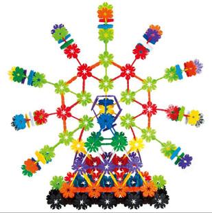 200片装儿童益智拼装雪花片积木玩具 幼儿园男孩女孩桌面拼插玩具