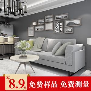 灰色墙布无缝全屋素色客厅现代简约壁布轻奢纯色卧室背景墙北欧风
