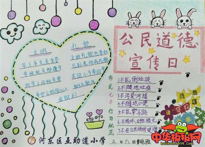小学生文明礼仪手抄报,做文明小公民