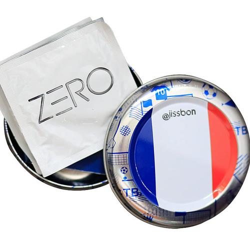 杰士邦 避孕套 安全套 欧洲杯小铁盒 法国队装 zero零