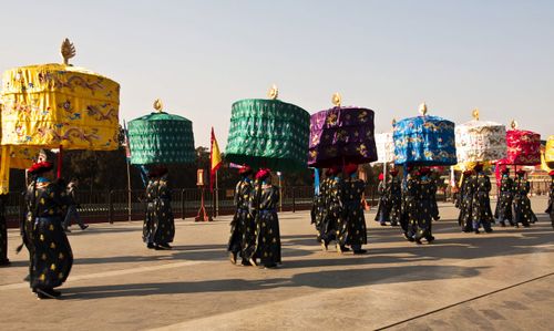 代表皇权威仪的各式伞盖