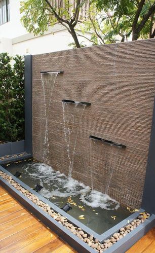 装修效果图大全 庭院水景墙设计装修效果图  
