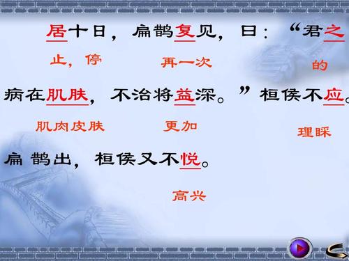 鄂教版七年级下《扁鹊见蔡桓公》ppt课件