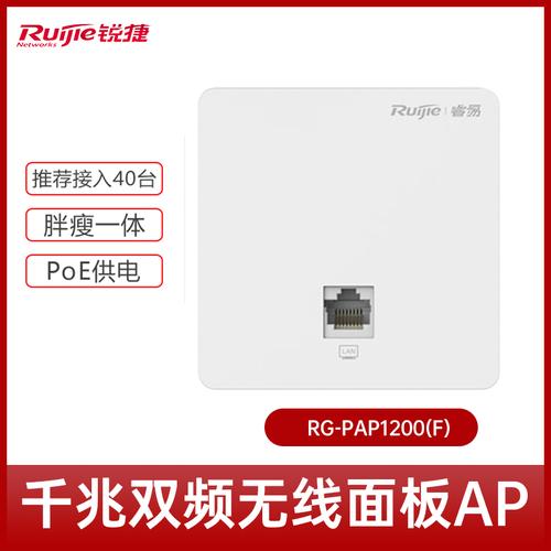 ruijie锐捷睿易睿网络新款双频1200m面板无线ap入墙式面板wifi86型