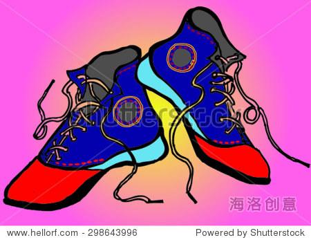pair of shoes, vector