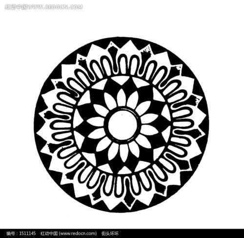 黑白花纹边框边角矢量图 矢量花卉花纹 矢量素材