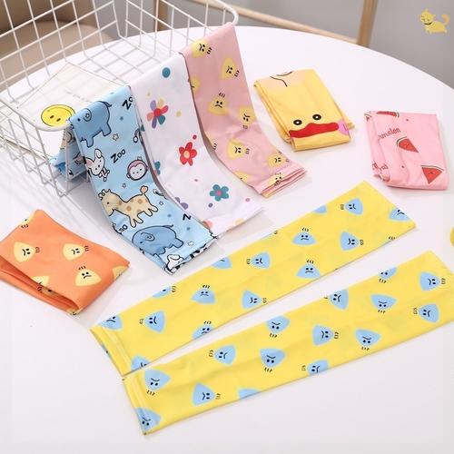 儿童冰袖新款男童女童夏季冰爽卡通防晒冰丝袖套