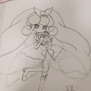 守护精灵夏夏的简笔画