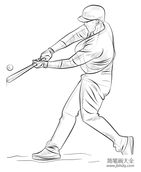 如何画棒球运动员