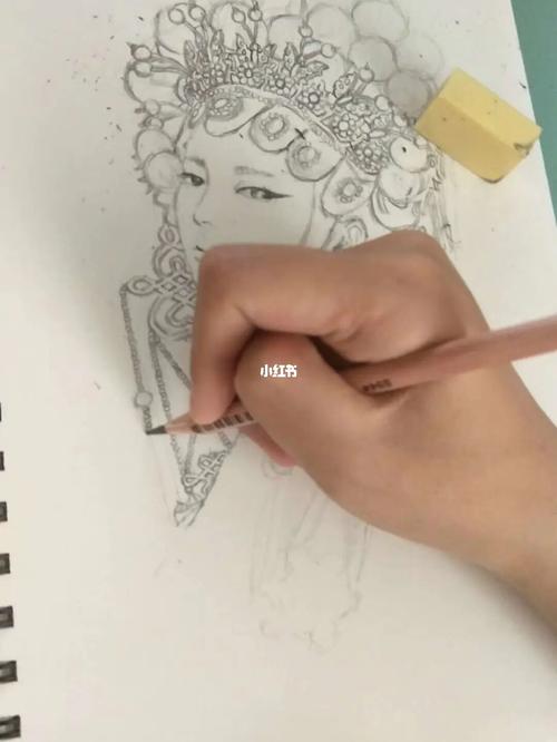 铅笔画|手绘京剧人物_手绘_铅笔画_京剧_虎门公园攻略