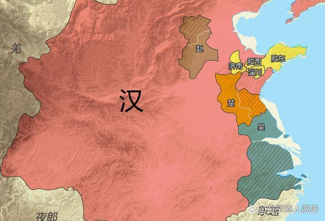 叛乱七国与中央朝廷实力对比吴王刘濞很早就与汉景帝有隔阂,在汉景帝