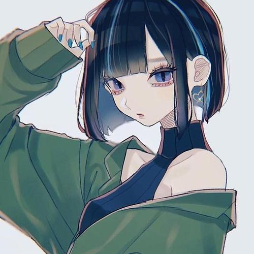 2020动漫高冷御姐女头图片,高冷美少女黑暗系头像