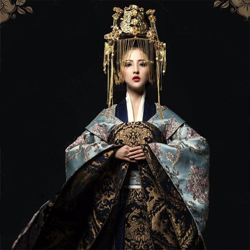 南翔(nanxiang)影楼写真主题女古装唐装汉服皇后贵妃拖尾唯美古