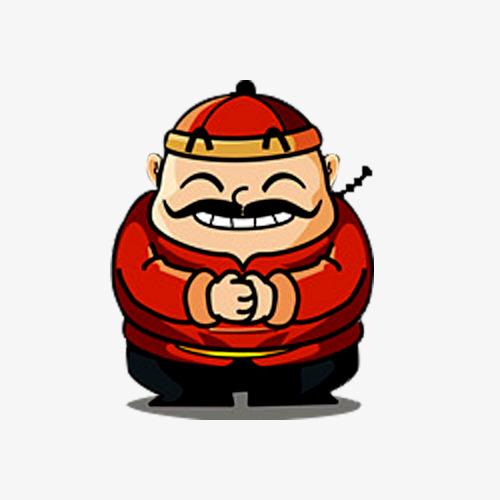 卡通人物作揖掌柜