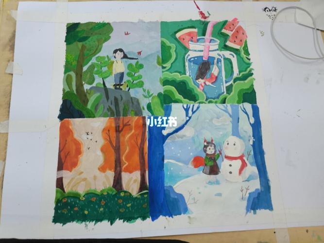 色彩构成四季_色彩构成_文化_绘画