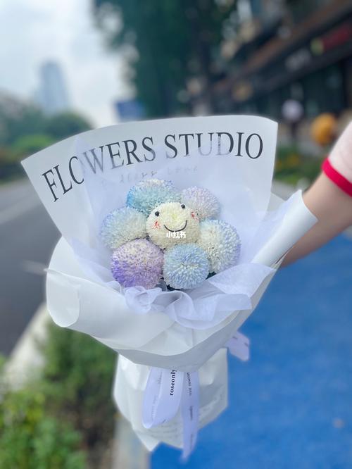 可爱的乒乓菊笑脸花束_花束_乒乓_家居家装_家居装饰