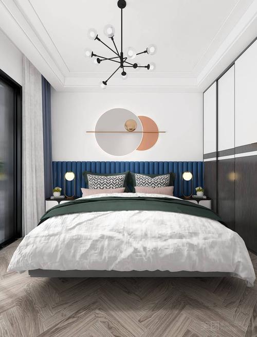 90平米三室两厅现代简约风格卧室装修图片大全