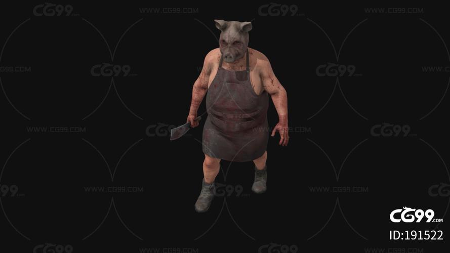 写实猪头人 恶魔屠夫 杀戮者妖怪 屠杀者 杀手 罪犯面具 犯人