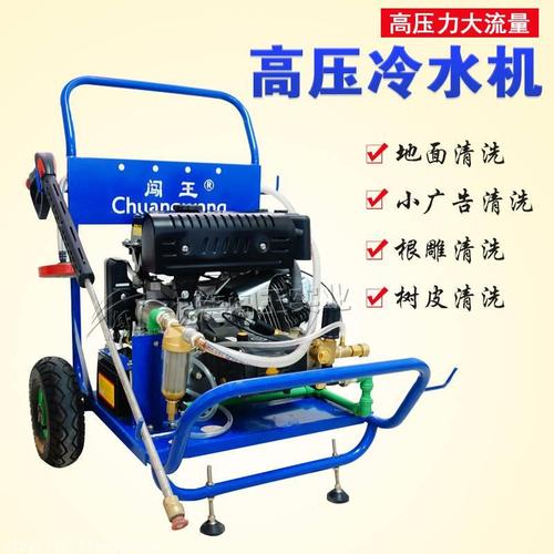 闯王商用高压清洗机 多功能高压洗车机 广告根雕树皮清洗