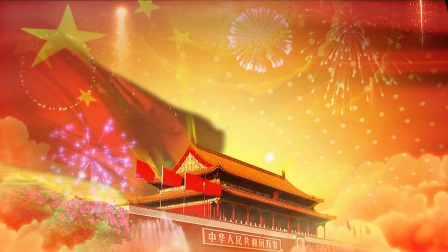 中国的春天张也爱国歌曲伴奏舞台背景配乐_1920x1080_高清视频素材