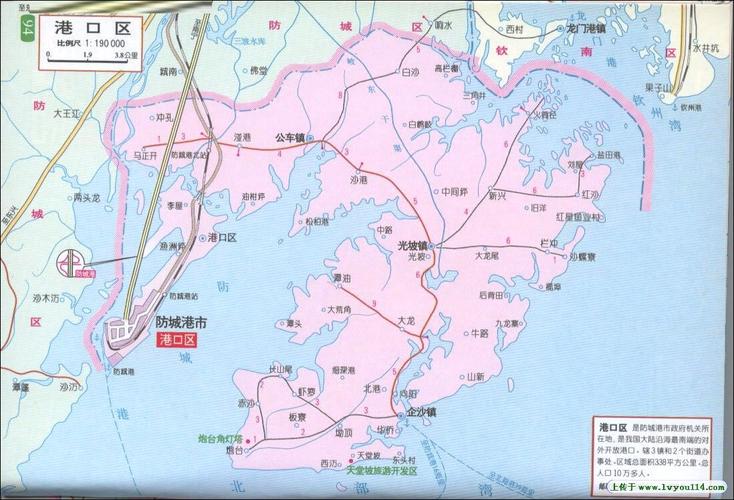 广西防城港全市地图_广西防城港