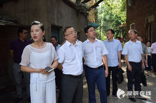 (8月8日上午,长沙市委常委,副市长付胜华[前排左二]来到长沙市天心区