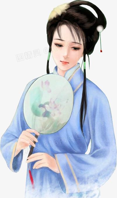 红石榴红楼梦卡通人物贾宝玉林黛玉葬花pngpsd林黛玉葬花图pngpsdq版