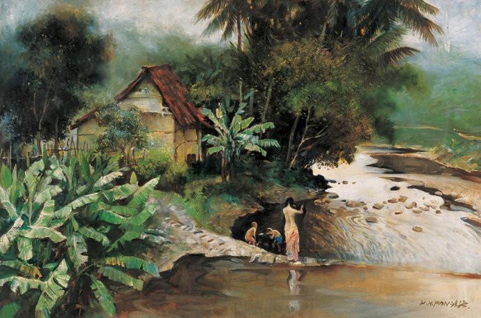 油画家潘鸿海笔下的江南水乡油画欣赏多图