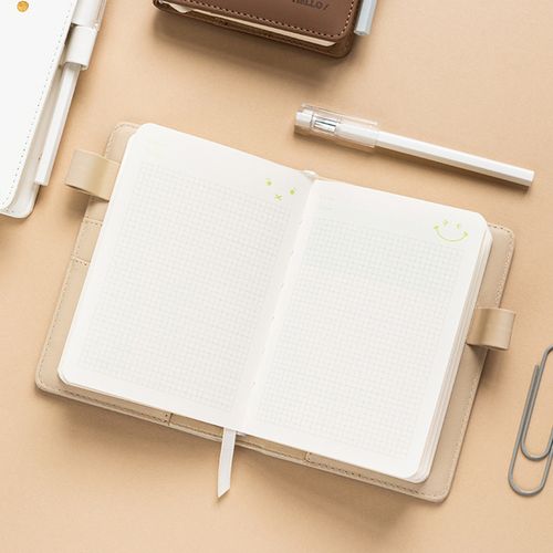 购客简约手账本套日本本学习工作计划日程本横线网格内页笔记易购客