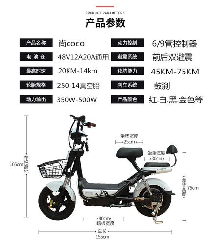 尚coco款电动车电动自行车成人男女两轮电瓶车锂电池可以提出充电