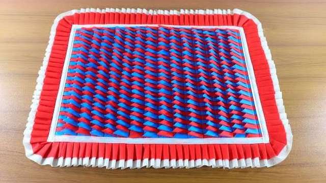 旧衣服,旧布袋变废为宝,简单手工制作漂亮的地垫,美观