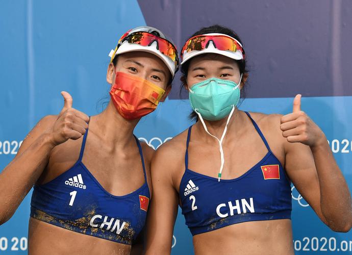 沙滩排球--女子小组赛:中国胜西班牙