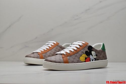 gucci 古驰官方米奇小白鞋轻便系列板鞋,专柜统一包装