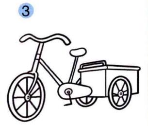 三轮车的画法