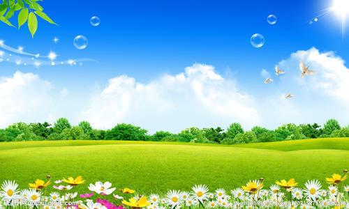 山水风景图片蓝天白云图片简笔画蓝天白云图片草地