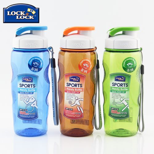 正品乐扣乐扣 运动塑料密封防漏夏季水杯透明情侣杯子 运动水杯