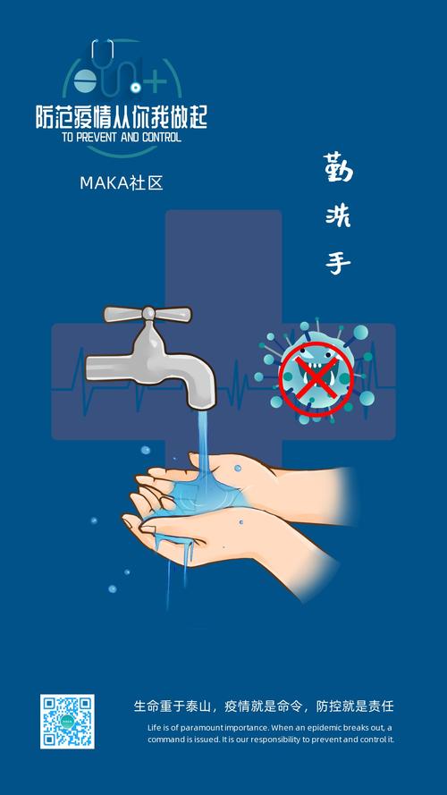 简约设计 | 防范疫情 防范新冠病毒 企业/社区防疫知识宣传海报模板