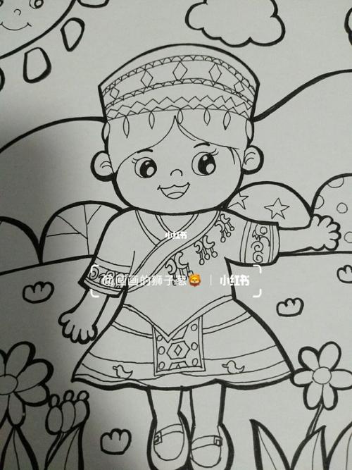 幼师主题简笔画分享:《民族团结一家亲》_幼师_简笔画_儿童画_教师